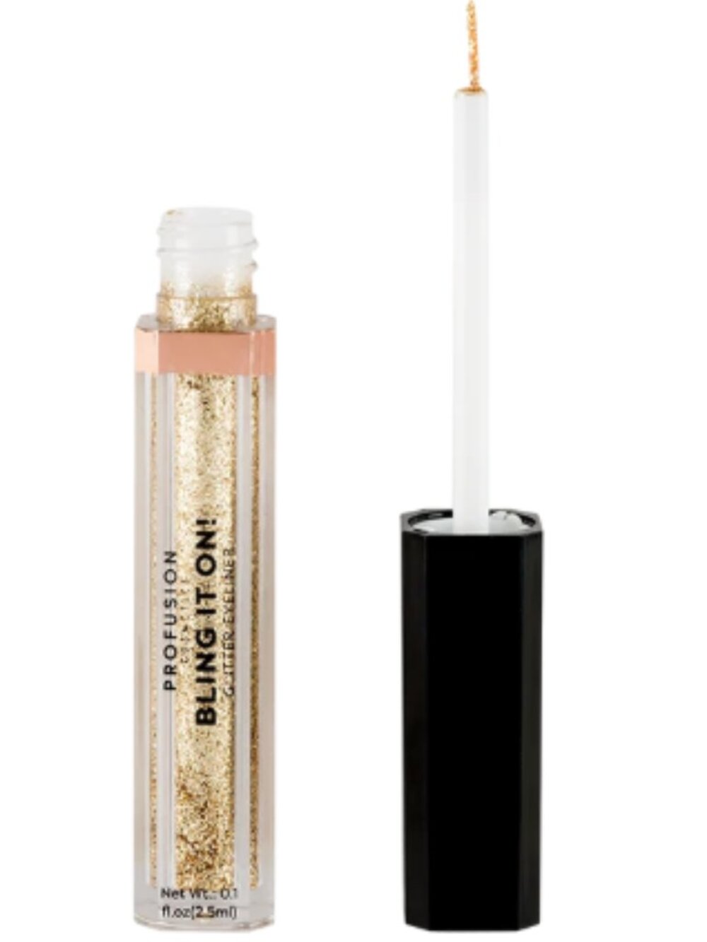 Profusion Cosmetics Bling It On Liquid Glitter Eyeliner in Gold Rush, New